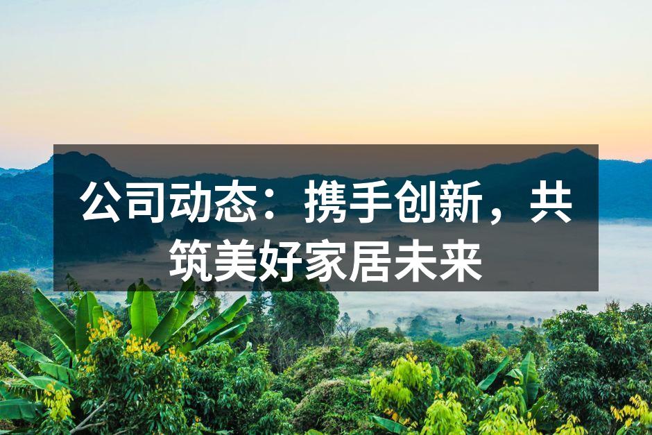 公司动态：携手创新，共筑美好家居未来